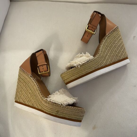 NWOT See by Chloe Glyn Frayed Wedges - Picture 8 of 16